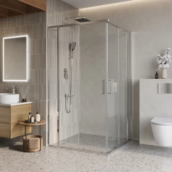 Душевой уголок BELBAGNO LUCE-AH-22-130/125-C-Cr